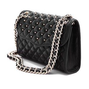 Rebecca Minkoff Leather Quilted Mini Affair With Studs Crossbody